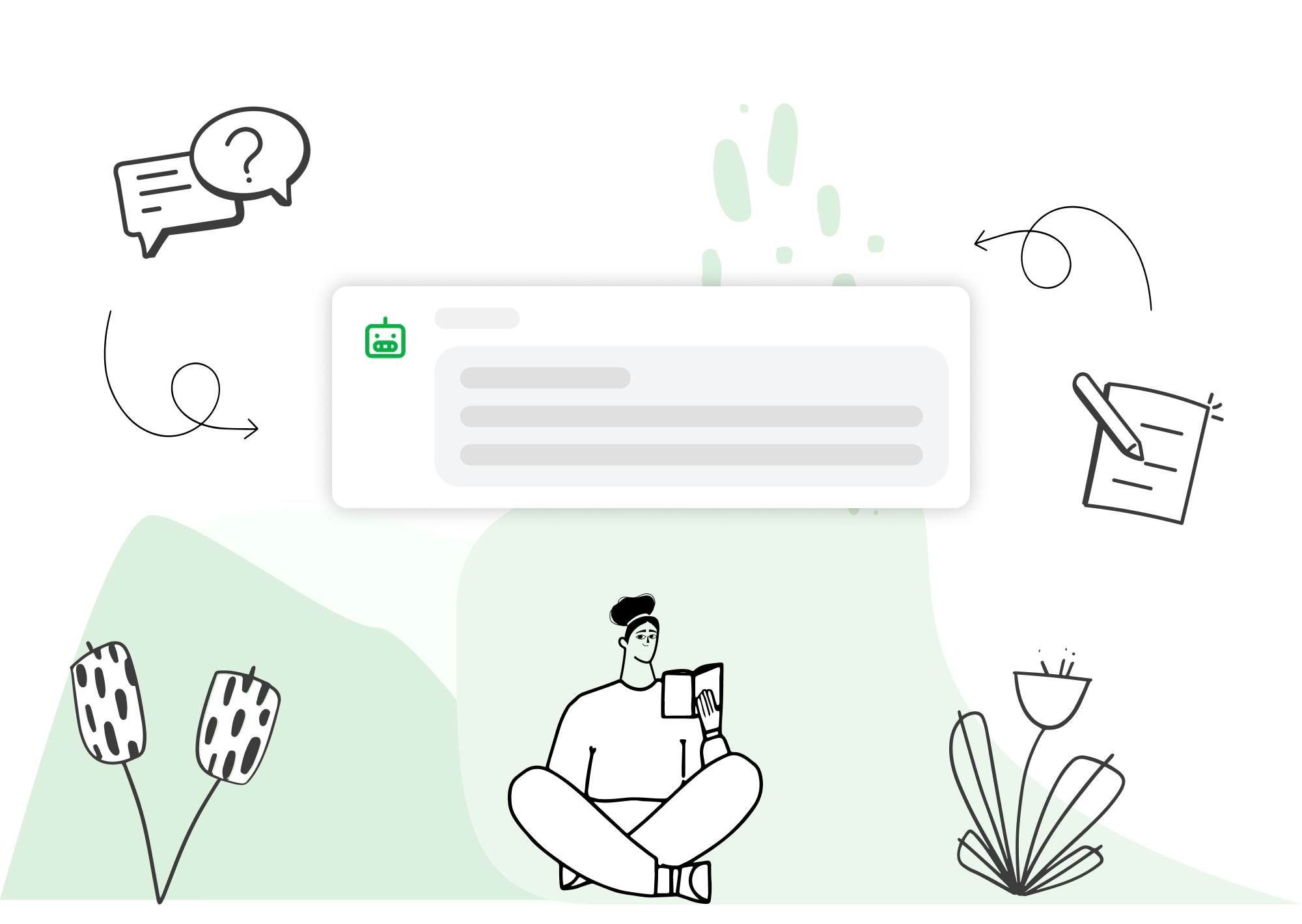 Instant FAQ responses interface