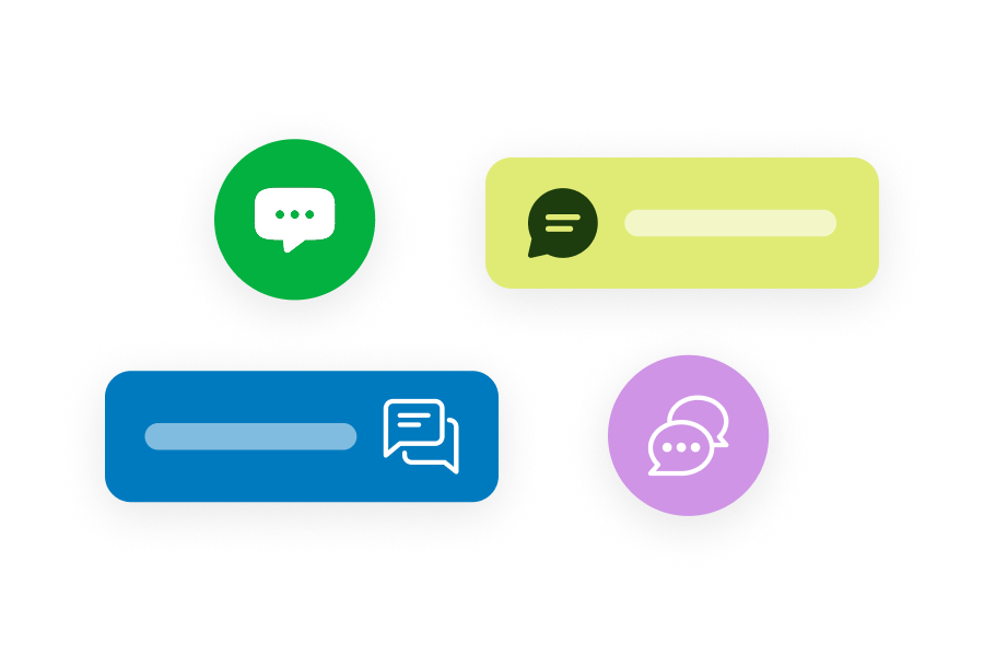Multi-platform chat widget styles and customization options