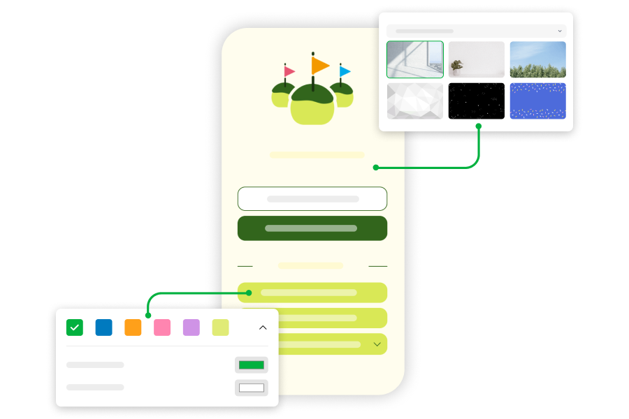 PinBoard background customization interface