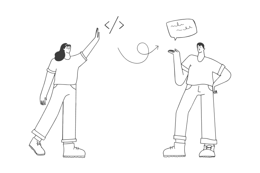 Customer support chat widget on website