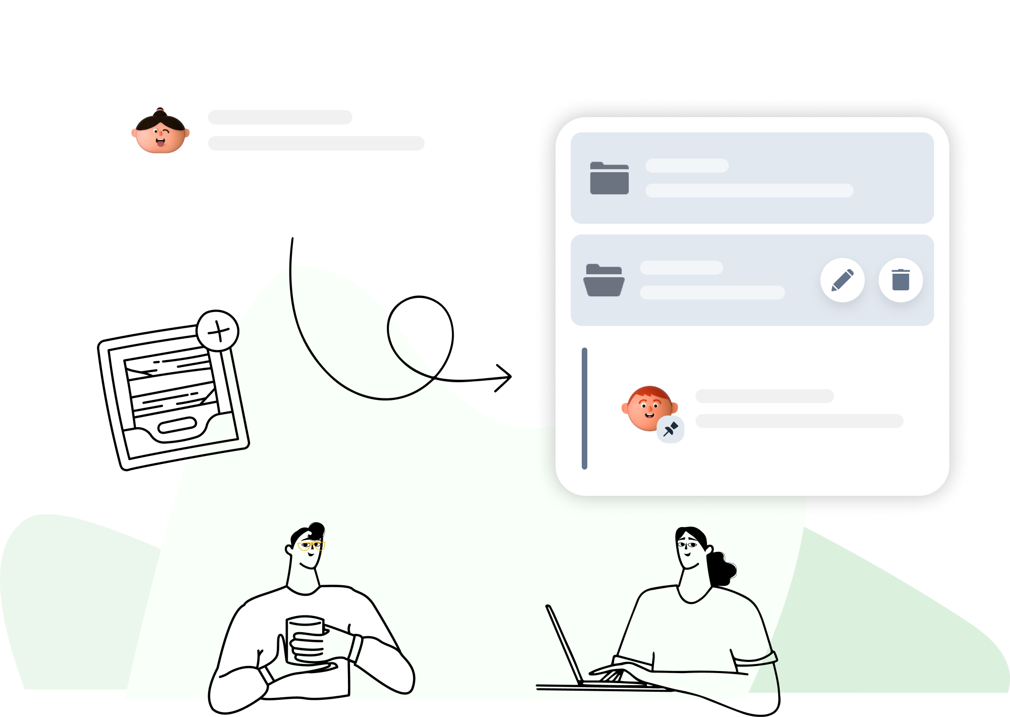 Advanced chatroom management with folder organization