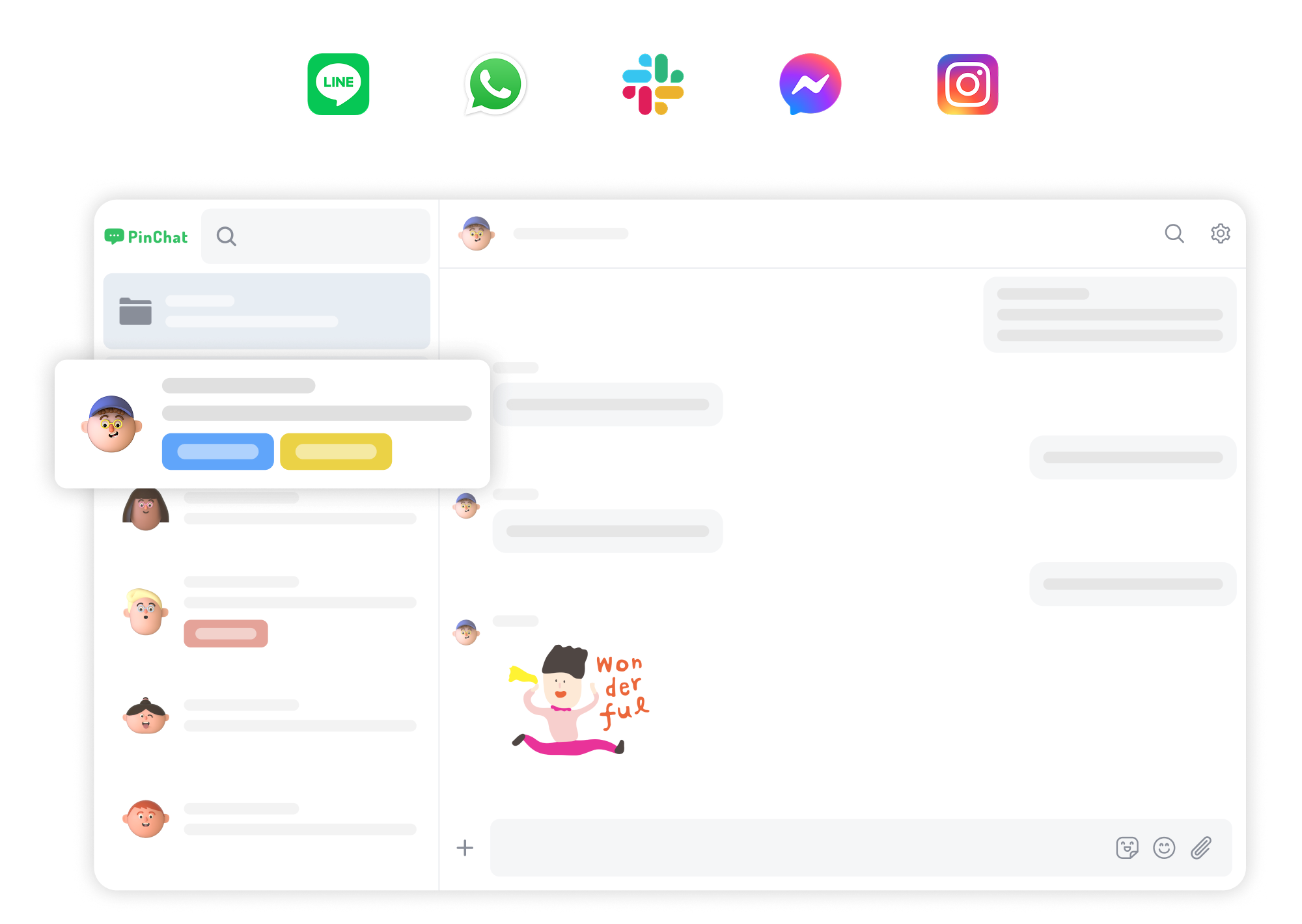 PinChat quick connect via link or QR code